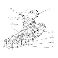 Intake manifold spacer (БИД) - Блок «J5600-1008100 Впускной коллектор»  (номер на схеме: 5)