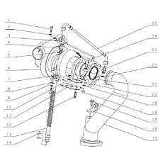Turbocharger gasket - Блок «J5600-1118000 Турбокомпрессор в сборе»  (номер на схеме: 11)