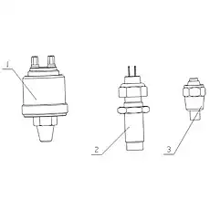 temperature sensor - Блок «Указатель и сенсор в сборе»  (номер на схеме: 3)