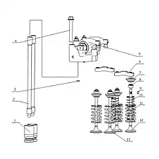 Intake valve (EWP) - Блок «L3000-1007000 Толкатель клапана в сборе»  (номер на схеме: 13)