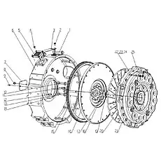 Flywheel - Блок «L370F-1600000 Отключение мощности в сборе»  (номер на схеме: 16)