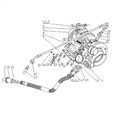 Turbocharger gasket (EWP) - Блок «L41AA-1118000 Турбокомпрессор в сборе»  (номер на схеме: 2)