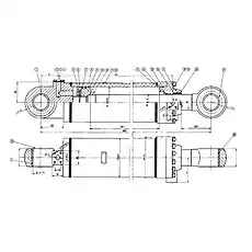 Cylinder - Блок «CF200X90/550EE Наклонный цилиндр»  (номер на схеме: 1)