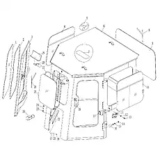 Гайка M12-10 GB/T6170-2000 - Блок «Кабина в сборе (004904096A0000000)»  (номер на схеме: 14)