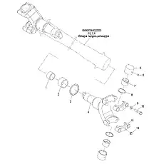 Болт M14×80-10,9 - Блок «Опора гидроцилиндра (004904159A0000000)»  (номер на схеме: 10)