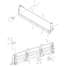 Масленка R1/8 GB/T25618.1 - Блок «Прямой отвал болотного бульдозера (004904171C0000000) - 1»  (номер на схеме: 12)