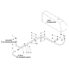 Ниппель M16-M14 1CH9-16-14OG - Блок «Топливная система (004904004A0000001) - 2»  (номер на схеме: 1)