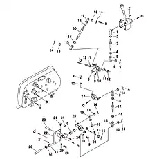 Гайка M12×1,5-LH GB/T6171-2000 - Блок «Управление отвалом (004904034A0000000) - 2»  (номер на схеме: 4)