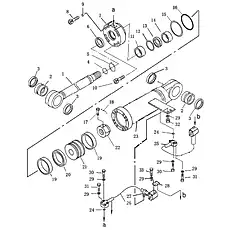 Уплотнение Stepseal 70×6 - Блок «Гидроцилиндр подъема однозубого рыхлителя (004903063A1200000)»  (номер на схеме: 13)