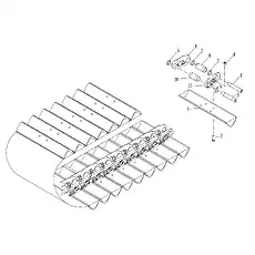 Болт M20×1,5×72 - Блок «Гусеница в сборе (1031400761)»  (номер на схеме: 2)