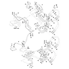 Резиновый шланг в сборе F1SNCFCF101006-1200 - Блок «Масляный контур однозубого рыхлителя (004903076A0000002) (1/2)»  (номер на схеме: 4)