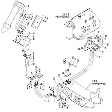 Резиновый шланг в сборе F2SN15 (L68)17 (L85H20A21)121212-590×A - Блок «Масляный контур подъема отвала (004903052A0000002) (2/2)»  (номер на схеме: 6)