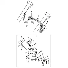 Резиновый шланг в сборе F2SN15(L68)19 121212-1000×A - Блок «Масляный контур подъема отвала (004903152A0000002) (2/2)»  (номер на схеме: 10)