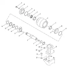 Болт M20×60-10,9 GB/T5783-2000 - Блок «Поддерживающий ролик (004903130A0240000)»  (номер на схеме: 24)