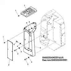 Кожух управления - Блок «Управление коробкой передач (004903043A0000001) (1/3)»  (номер на схеме: 5)
