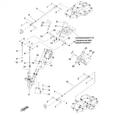 Болт M8×16-A2-70 GB/T5783-2000 - Блок «Управление тормозом поворота (004903041A0000001) (3/3)»  (номер на схеме: 27)