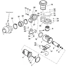 Dust Indicator - Блок «Air Intake And Exhaust Assembly (004906202A0000000) (1/2)»  (номер на схеме: 28)