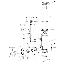 Clamp - Блок «Air Intake And Exhaust Assembly (004906202A0000000) (2/2)»  (номер на схеме: 16)