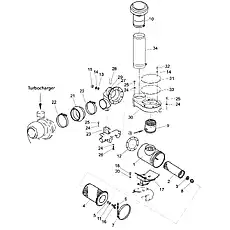 Connecting Pipe - Блок «Air Intake And Exhaust Assembly (004906202B0000000) (1/2)»  (номер на схеме: 27)