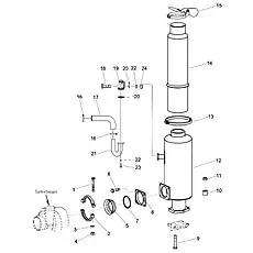 Connector - Блок «Air Intake And Exhaust Assembly (004906202B0000000) (2/2)»  (номер на схеме: 13)