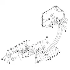 Flange FL-24 - Блок «Blade Lift Piping (004906052A0000001) (1/2)»  (номер на схеме: 2)