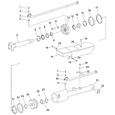 Washer 10 01643-31032 - Блок «Blade Tilt Cylinder (004902063A0600000)»  (номер на схеме: 2)