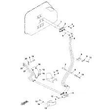 O-Ring 15×2 - Блок «Blade Tilt Hydraulic Piping (004902018A0000001) (2/2)»  (номер на схеме: 5)