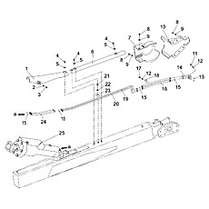 Blade Tilt Hydraulic Piping (004902053A0000001) (1/2)