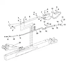 Cover - Блок «Blade Tilt Hydraulic Piping (004902053A0000001) (1/2)»  (номер на схеме: 10)