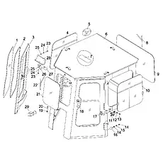 Washer 14 - Блок «Cab Assembly (004906096B0000000)»  (номер на схеме: 19)