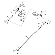 Yoke - Блок «Fuel Control Lever (004906242A0000000) (2/3)»  (номер на схеме: 21)