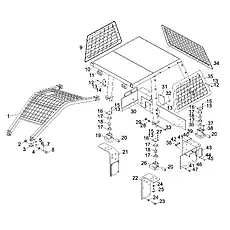 Nut M36×3-8 GB/T9458-1988 - Блок «Hexastyle Roll-over Protective Cab (004906297C0000000)»  (номер на схеме: 2)