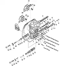 Overload And Suction Valve Assembly 701-40-62002 - Блок «Hydraulic Tank (004902060A0000000) (3/5)»  (номер на схеме: 31)