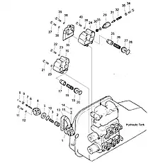 Bolt M14×120 GB/T5782-2000 - Блок «Hydraulic Tank (004902060A0000000) (4/5)»  (номер на схеме: 21)