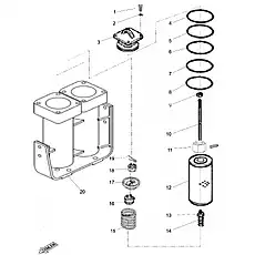 O-Ring 07000-12110 - Блок «Oil Filter (004906249A0400000)»  (номер на схеме: 8)