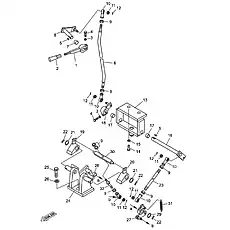 Bolt M16×40-8.8 GB/T5783-2000 - Блок «Parking Brake Lever (004906241A0000000)»  (номер на схеме: 25)