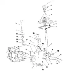 Nut M12-10 - Блок «Ripper Control (004906235A0000001) (1/3)»  (номер на схеме: 3)