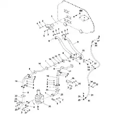 Bracket - Блок «Ripper Piping (004902087A0000001) (1/2)»  (номер на схеме: 24)