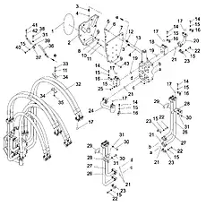 O-Ring 37.69×3.53 - Блок «Ripper Piping (004902087A0000001) (2/2)»  (номер на схеме: 21)