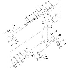 Ripper Tilt Cylinder (004902063A1200000/004902063A1400000)