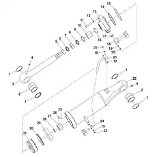 Grease Fitting 60 07021-01060 - Блок «Ripper Tilt Cylinder (004902063A1200000/004902063A1400000)»  (номер на схеме: 4)