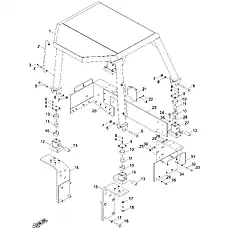 L-Plate (Left) - Блок «Roll-Over Protective Structure (004906297A0000000)»  (номер на схеме: 15)