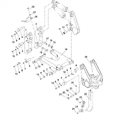 Pin 24.8×109 09244-02508 - Блок «Single-Shank Ripper (004906278B0000000)»  (номер на схеме: 20)