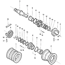 Track Roller - Блок «Track Roller (004902030A0000000)»  (номер на схеме: 1)