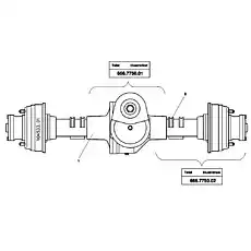 U-BOLT SUPPORT - Блок «REAR AXLE»  (номер на схеме: 2)