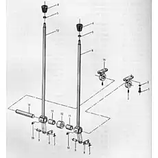 Tilt Control Lever - Блок «Рабочая система соединения силовой установки»  (номер на схеме: 6)