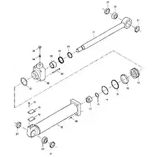 SEAL RING - Блок «10C0114 002 Рулевой цилиндр (правая сторона)»  (номер на схеме: 6)