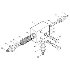 SPRING - Блок «12C0014 001 Редукционный клапан давления»  (номер на схеме: 5)