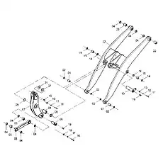 BUCKET LEVER - Блок «Система рабочего инструмента»  (номер на схеме: 7)