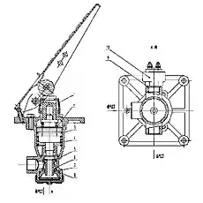 O-Ring - Блок «XM60C（CD）-3514002 Воздушный тормозной клапан»  (номер на схеме: 3)